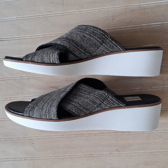 ED Ellen Degeneres Svetlana Cross Strap Knit Wedge Platform Sandals Slide - Picture 7 of 13